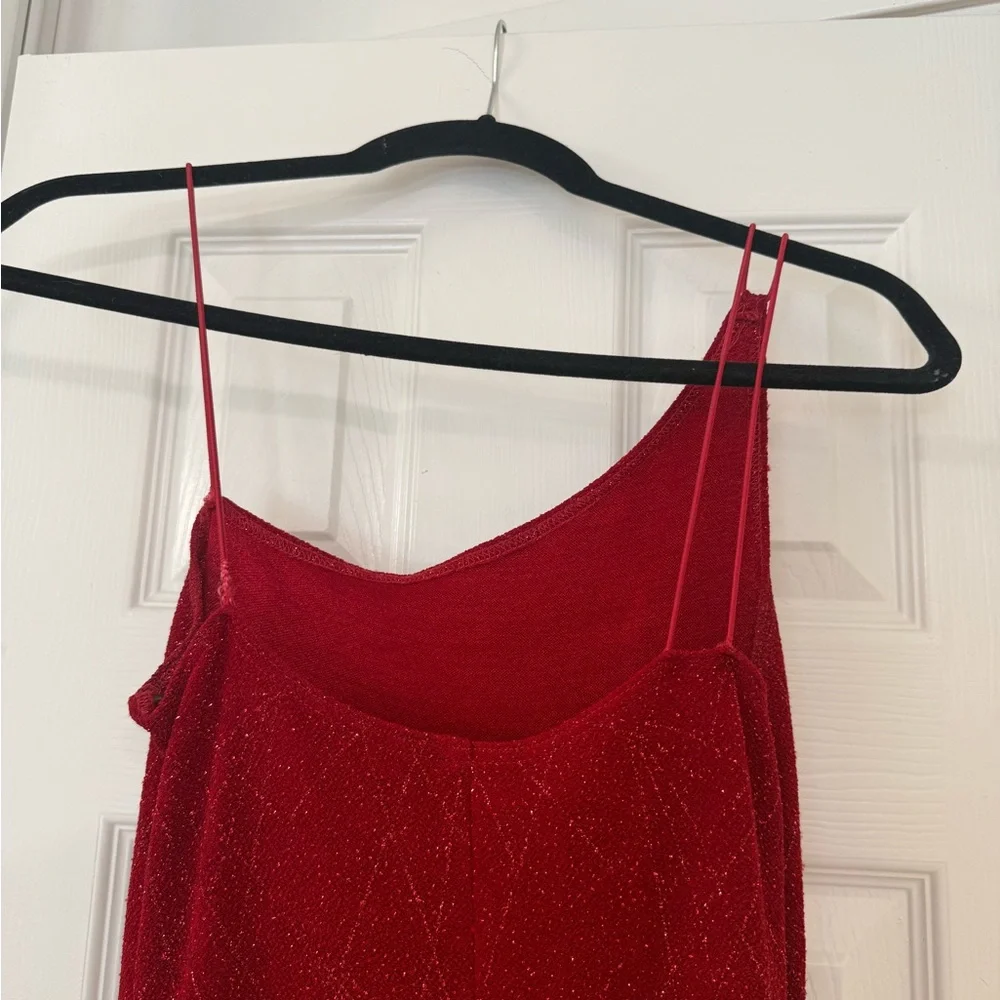 Vintage red sparkly Buyer Too maxi dress - Picture 7 of 7